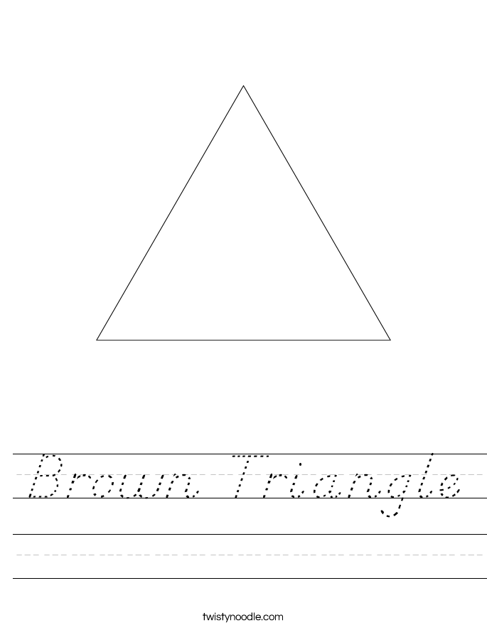 Brown Triangle Worksheet