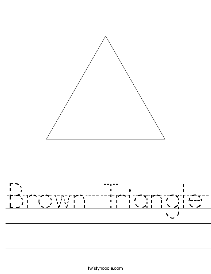 Brown Triangle Worksheet
