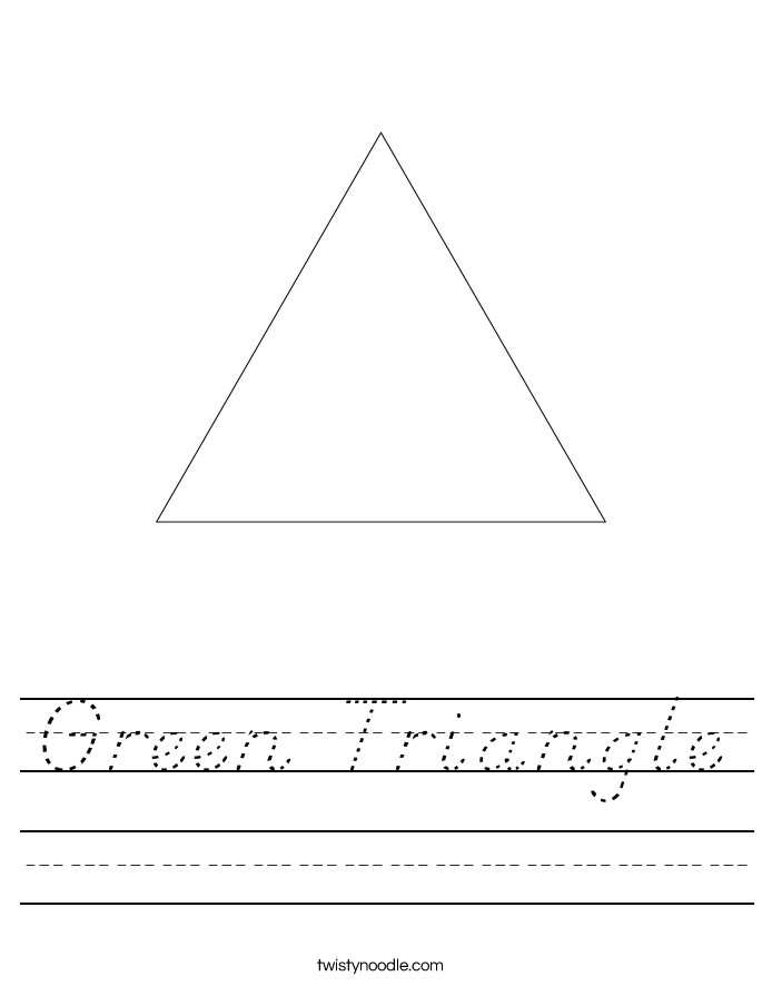 Green Triangle Worksheet