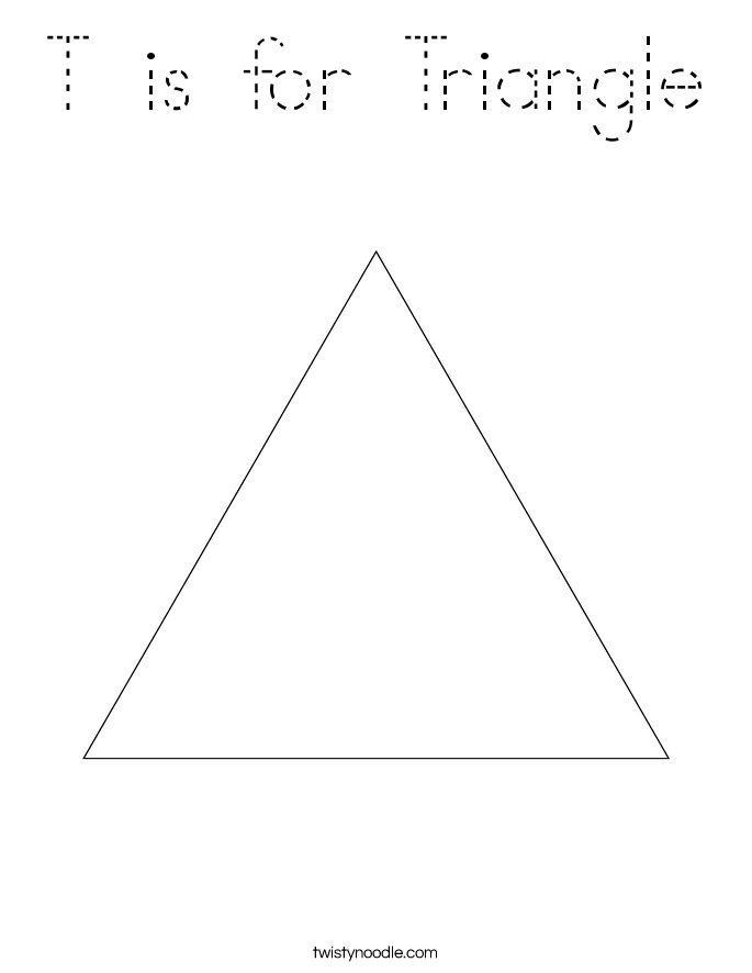 T is for Triangle Coloring Page