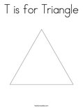 T is for TriangleColoring Page