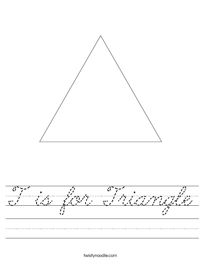T is for Triangle Worksheet