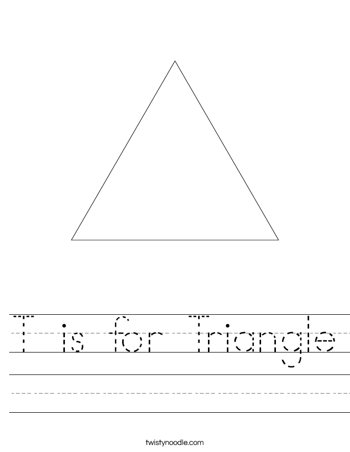 T is for Triangle Worksheet