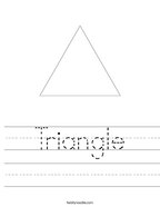 Triangle Handwriting Sheet