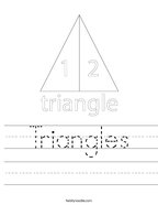 Triangles Handwriting Sheet