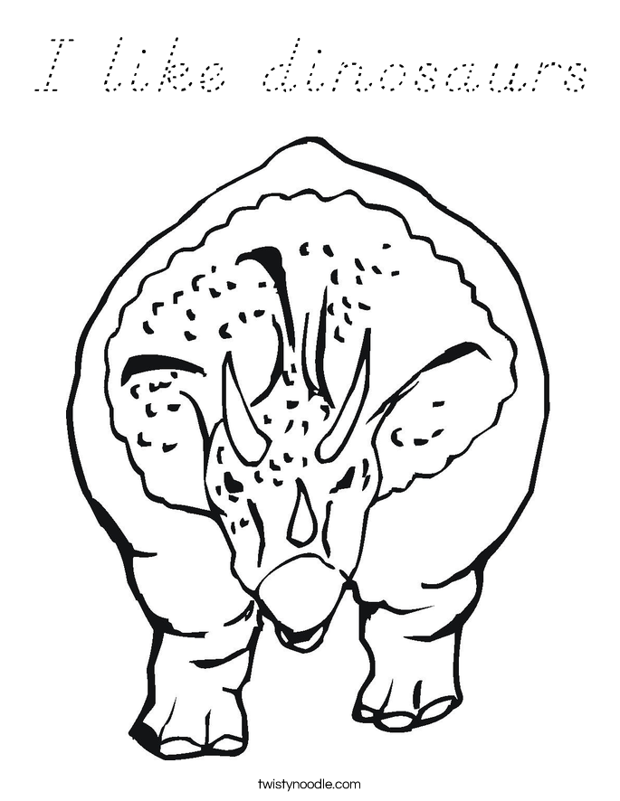 I like dinosaurs Coloring Page