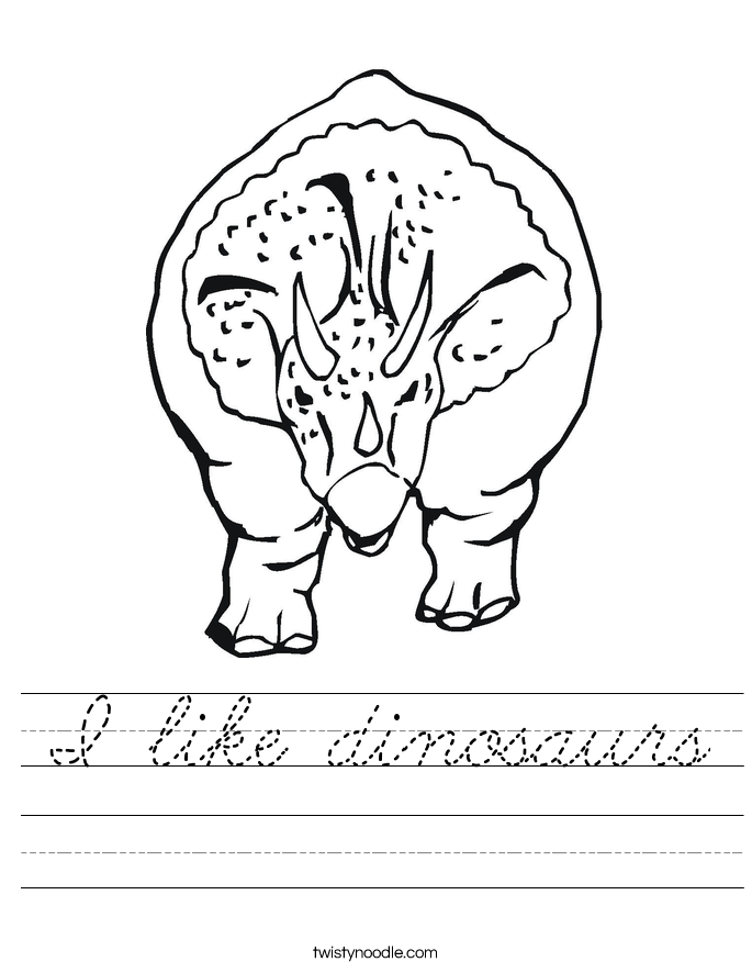 I like dinosaurs Worksheet