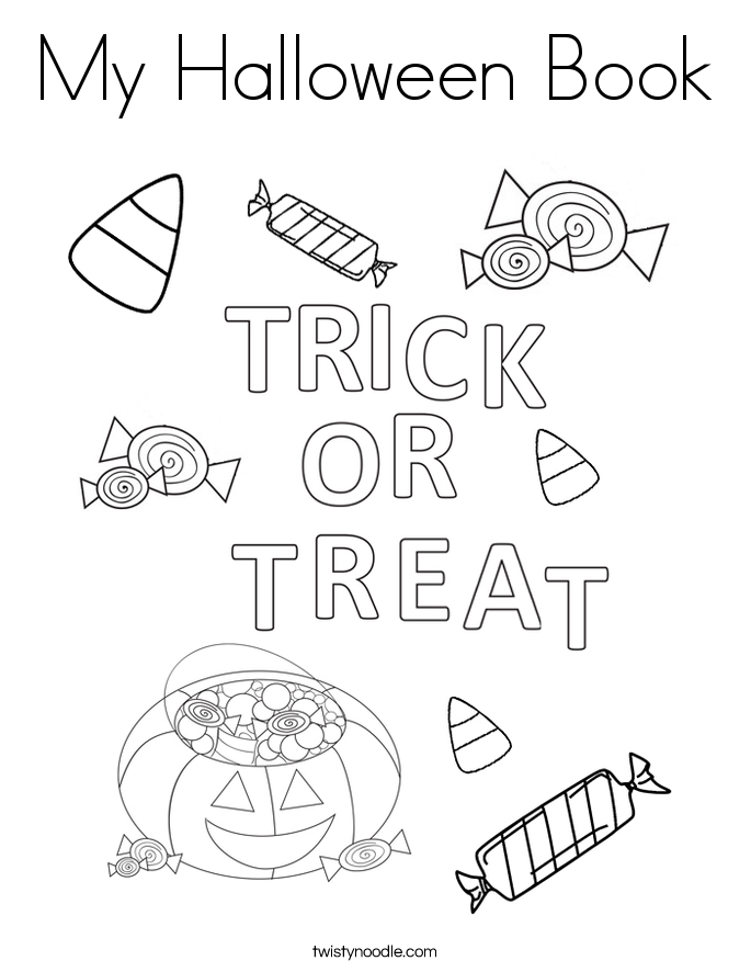 My Halloween Book Coloring Page
