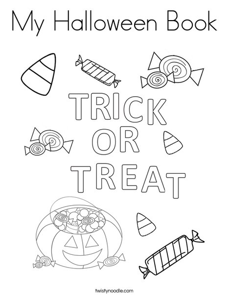 Trick or Treat Letters Coloring Page