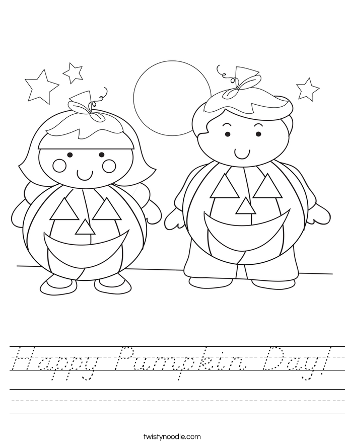 Happy Pumpkin Day! Worksheet