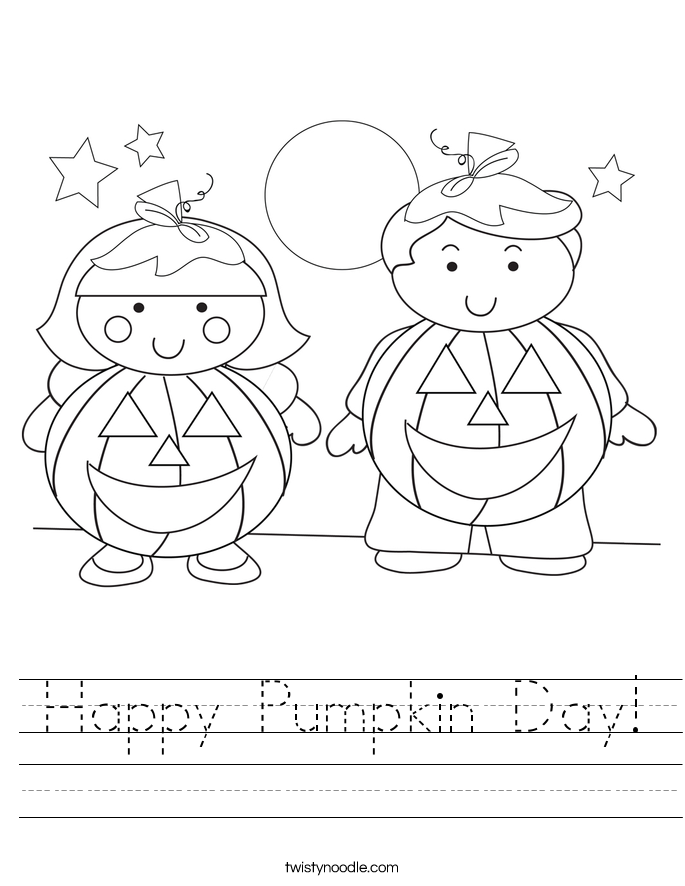 Happy Pumpkin Day! Worksheet
