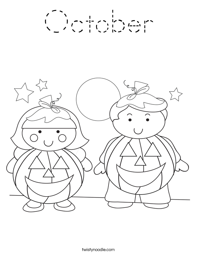 October Coloring Page