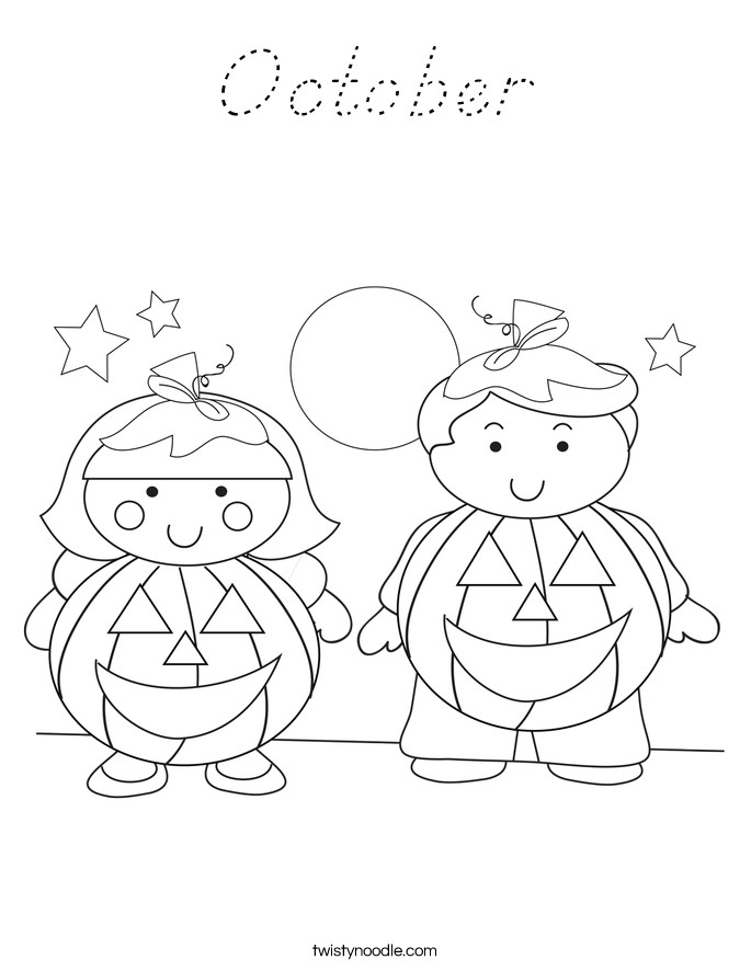 October Coloring Page