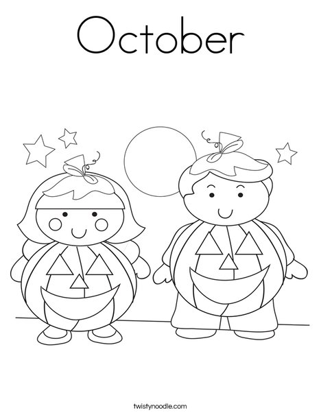 Trick or Treat Coloring Page