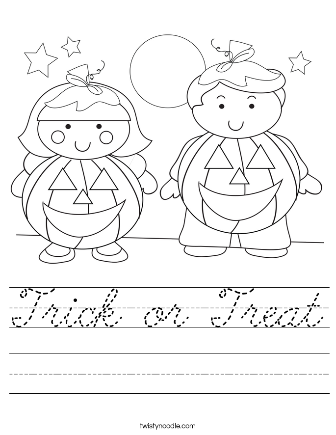 Trick or Treat Worksheet