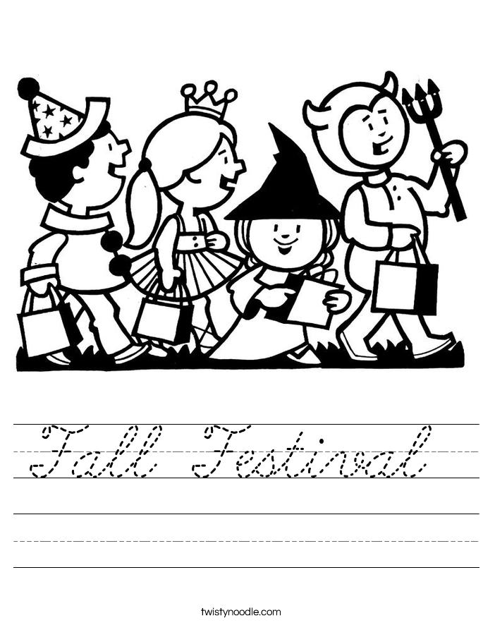 Fall Festival  Worksheet