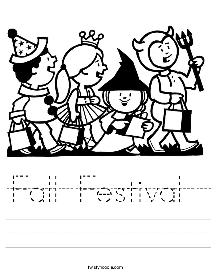 Fall Festival  Worksheet