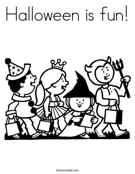 Trick or Treaters Coloring Page
