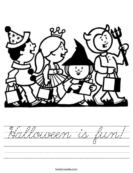Trick or Treaters Worksheet