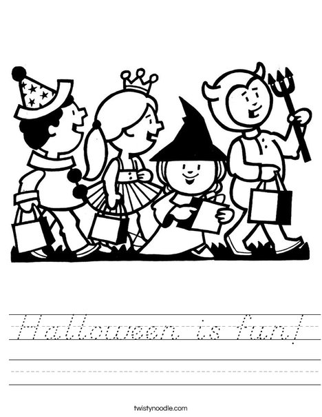 Trick or Treaters Worksheet
