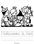 Halloween is fun! Worksheet