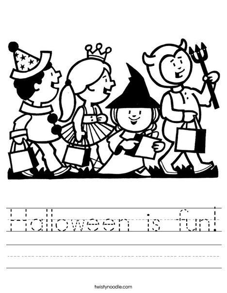 Trick or Treaters Worksheet