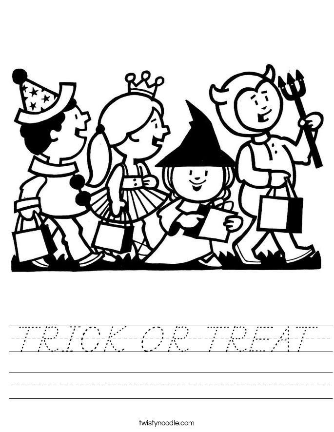 TRICK OR TREAT Worksheet