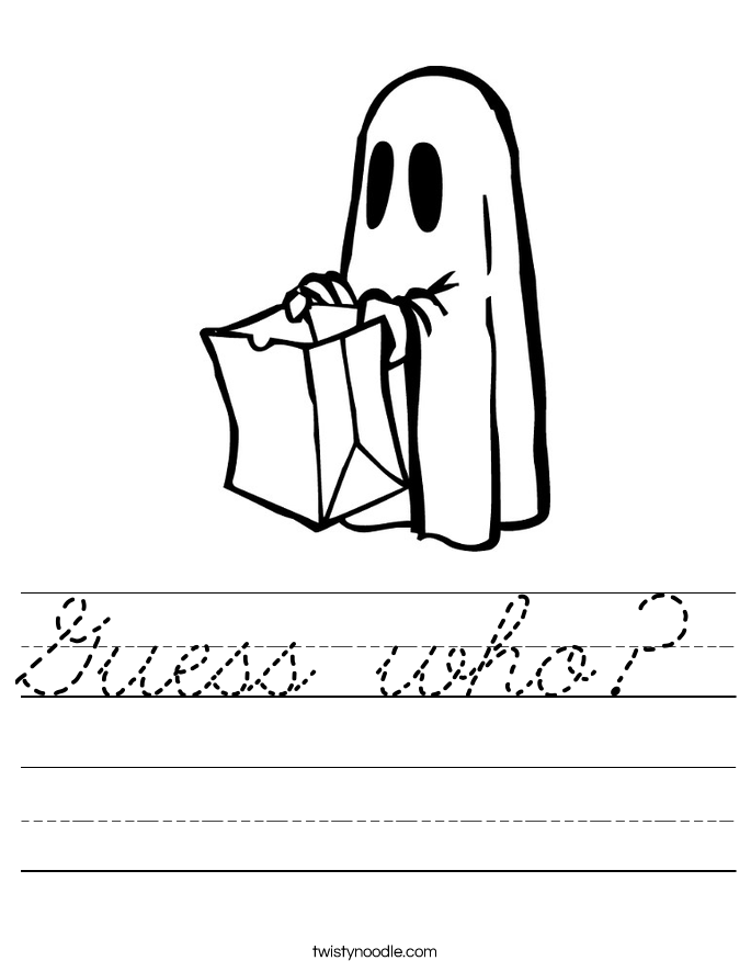 Guess who? Worksheet