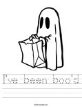 I've been boo'd Worksheet