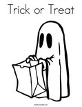 Trick or Treat Coloring Page