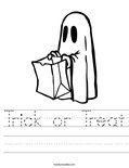 Trick or Treat Worksheet