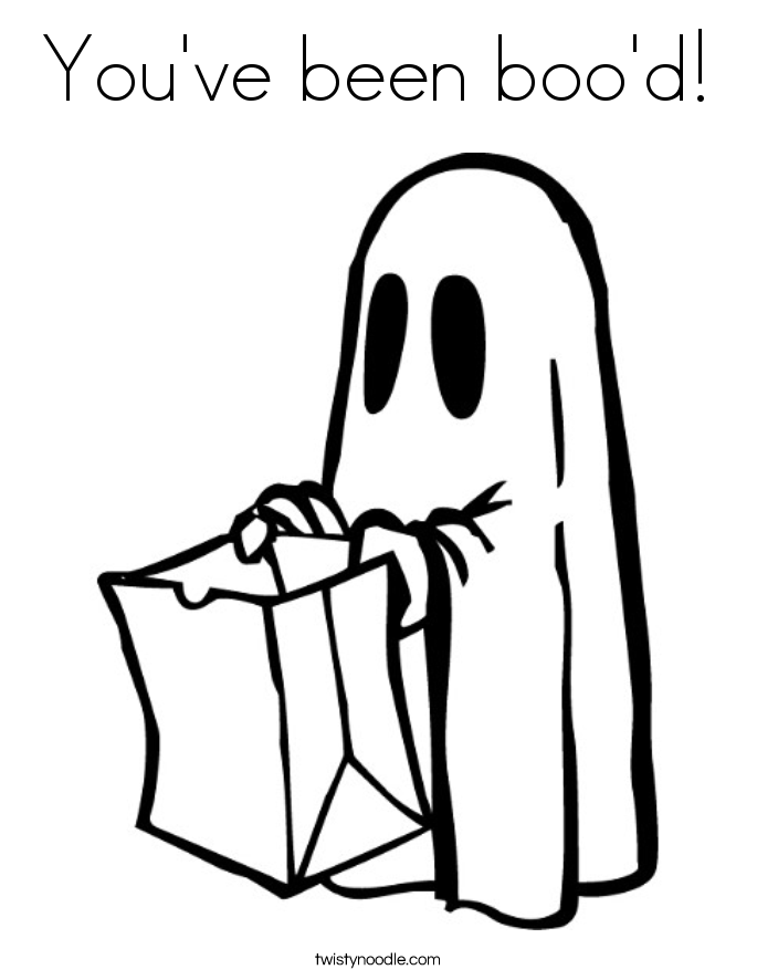 You've been boo'd! Coloring Page