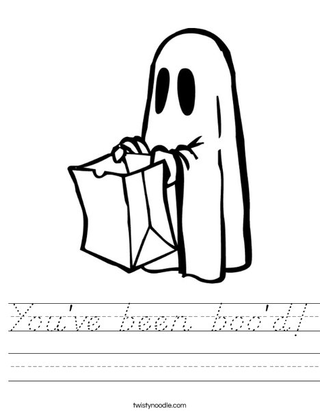 Trick or treating Ghost Worksheet