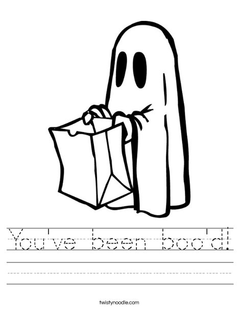 Trick or treating Ghost Worksheet