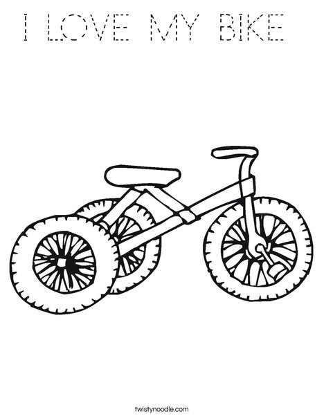 Tricycle Coloring Page