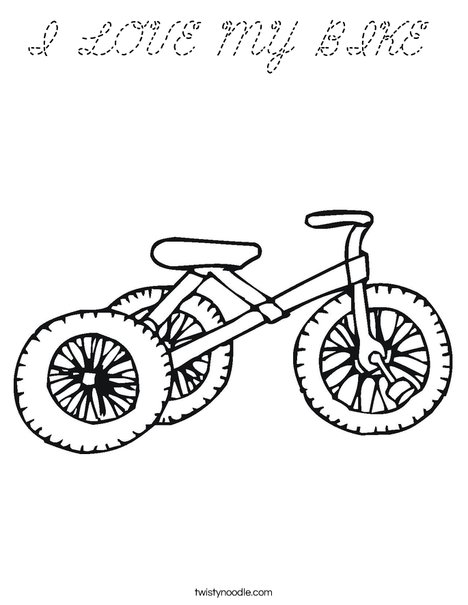 Tricycle Coloring Page