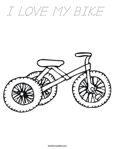 Tricycle Coloring Page