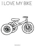 I LOVE MY BIKE  Coloring Page