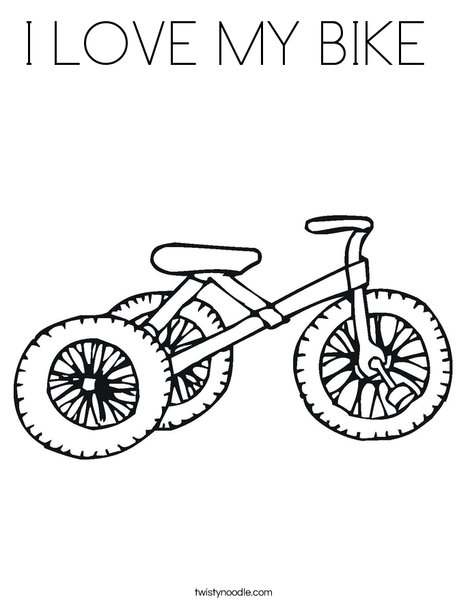 Tricycle Coloring Page