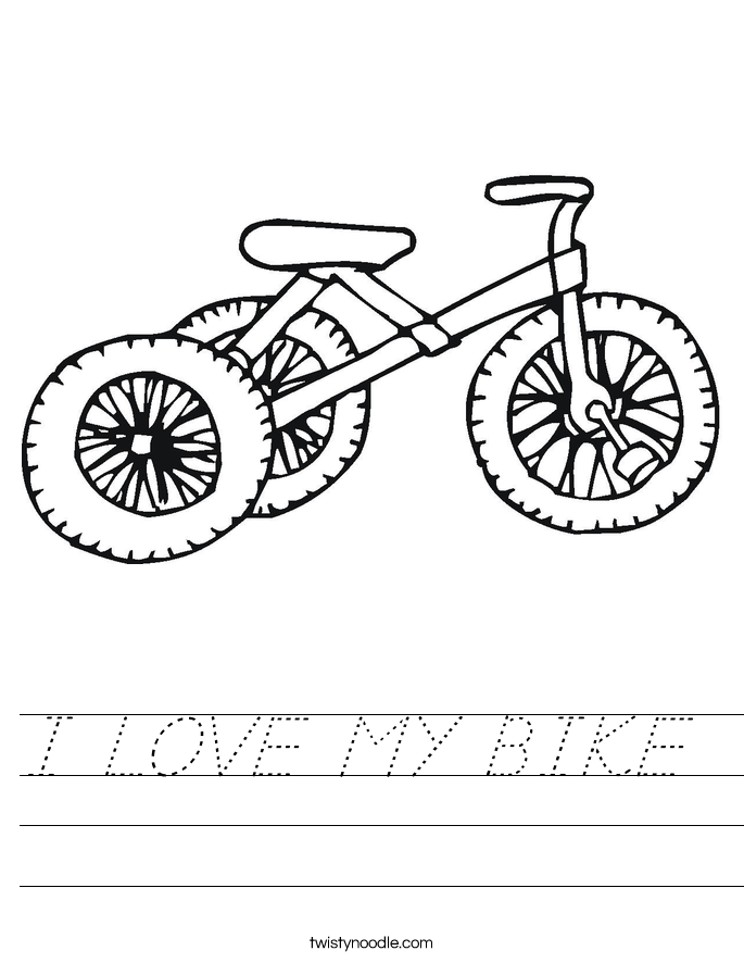 I LOVE MY BIKE  Worksheet