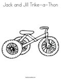 Jack and Jill Trike-a-Thon Coloring Page