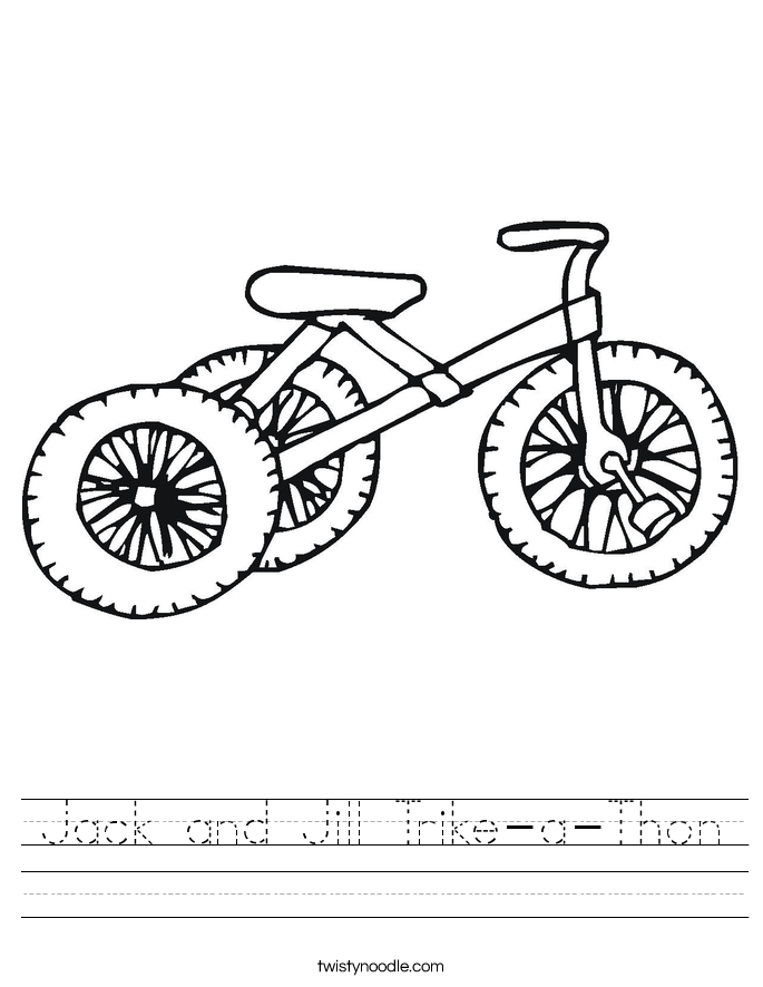 Jack and Jill Trike-a-Thon Worksheet