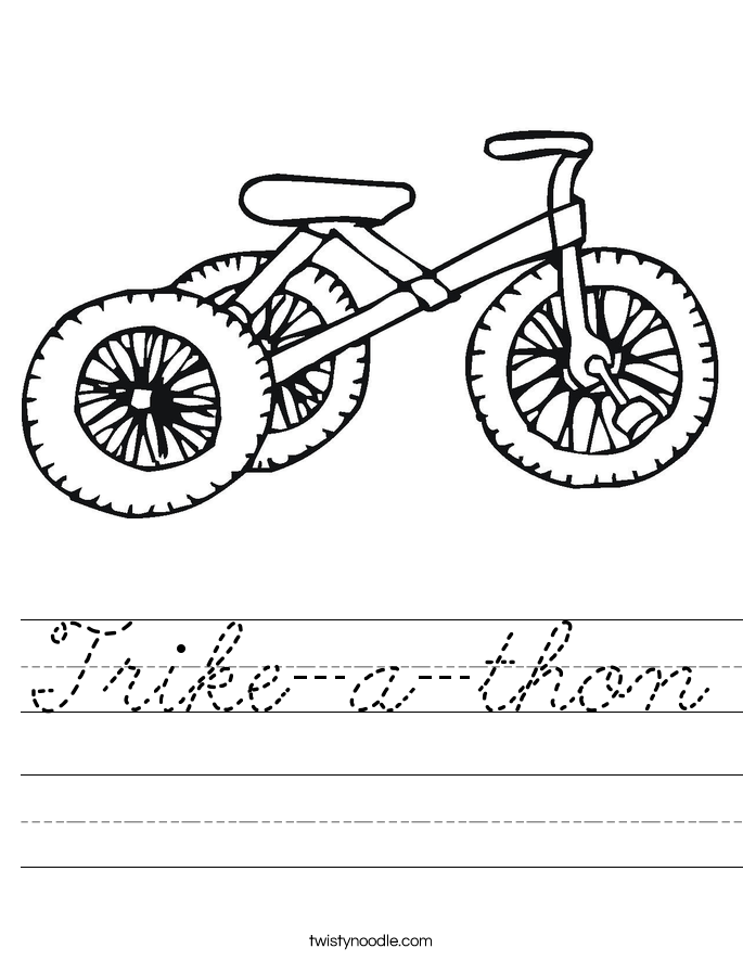 Trike-a-thon Worksheet