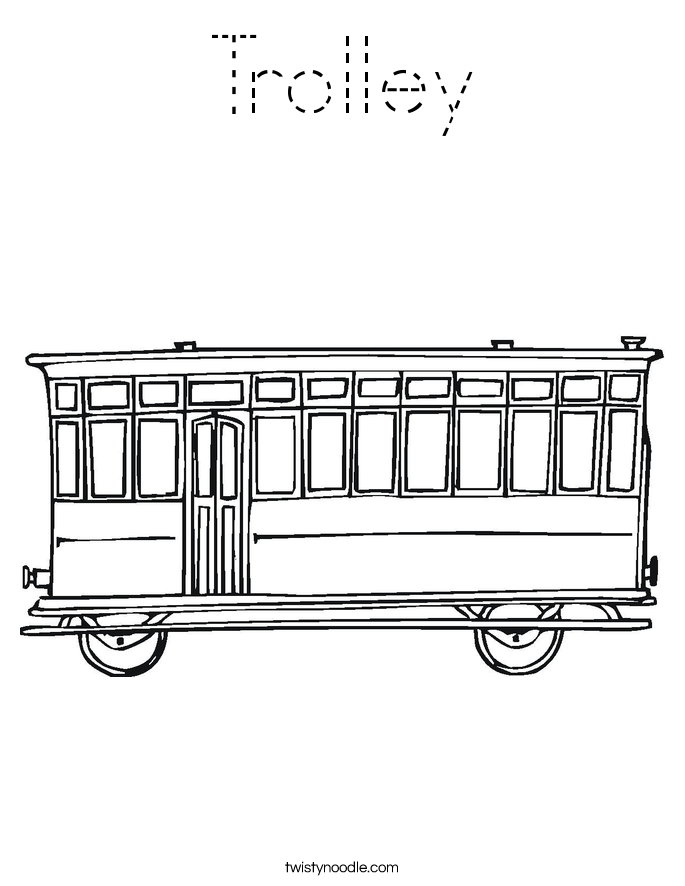Trolley Coloring Page