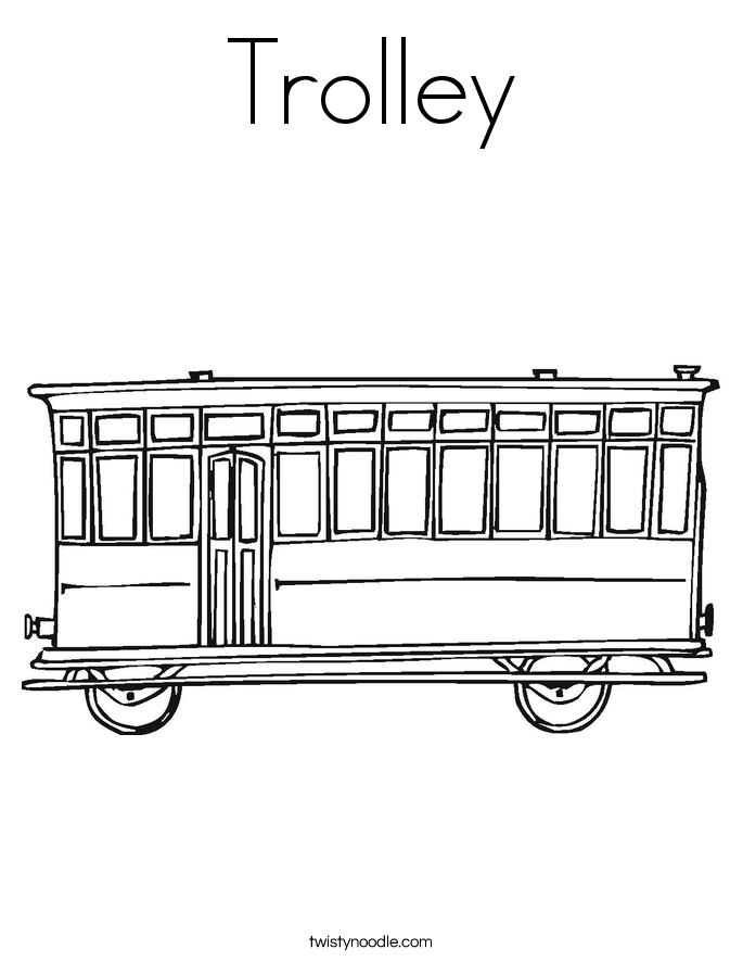 Trolley Coloring Page