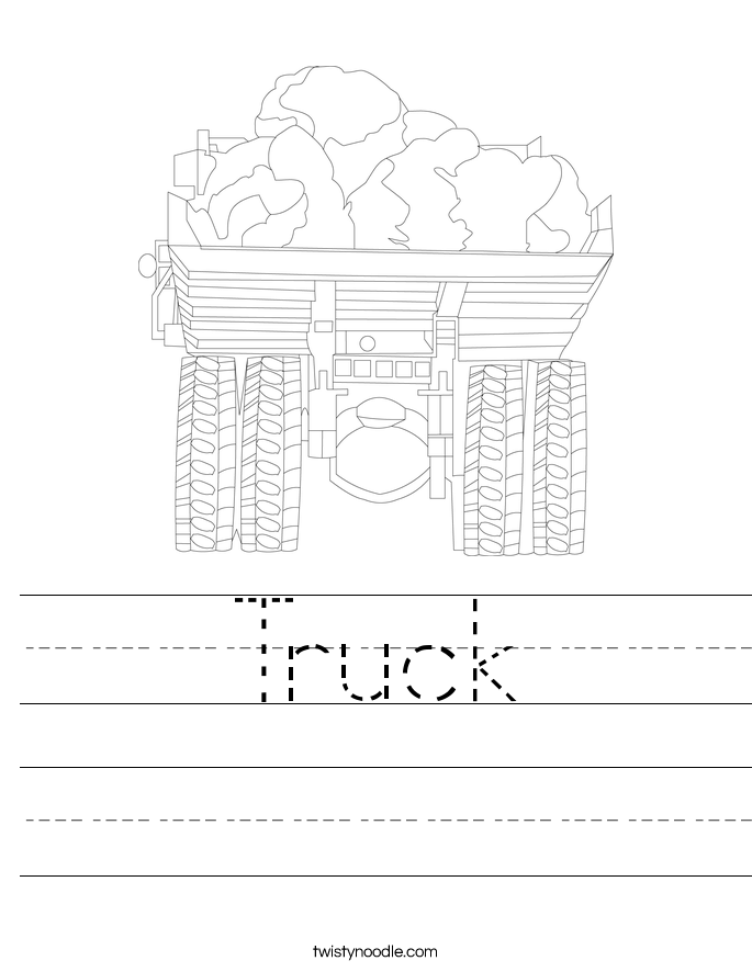 Truck Worksheet