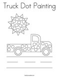 Truck Dot Painting Coloring Page