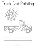 Truck Dot Painting Coloring Page