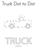 Truck Dot to Dot Coloring Page