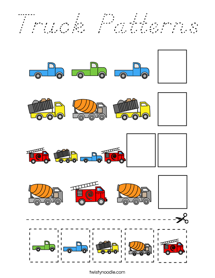 Truck Patterns Coloring Page